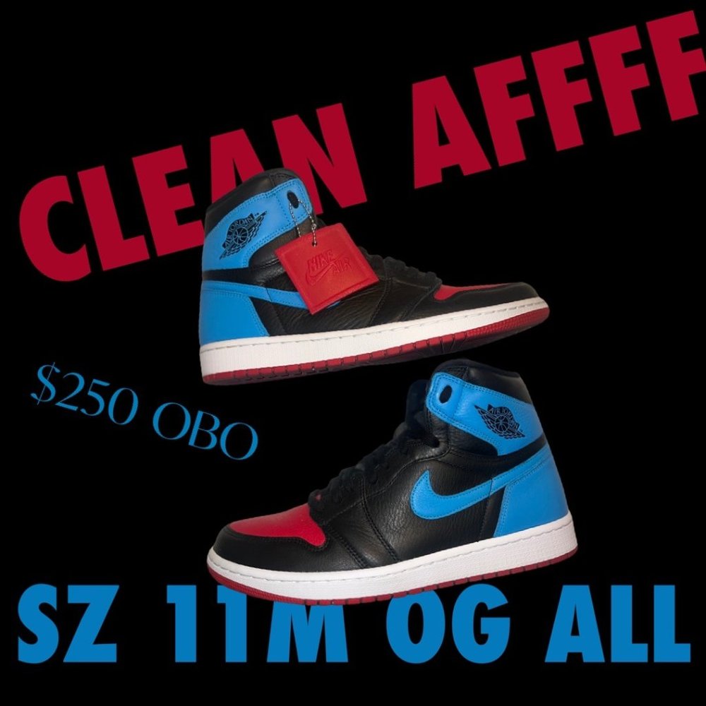 Preloved Jordan Retro 1 Wmns Unc to Chi Shoes Sz 12.5 W/11 M